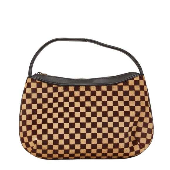 LOUIS VUITTON Brown Damier Leather Pouch - Picture 1 of 9
